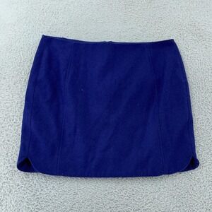 Banana Republic Skirt Womens 8 Cobalt Blue Mini‎ Wooly Back Zip NWT 27340-00